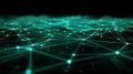 Abstract Network Connection Structure - Data Nodes And Lines Visualization Royalty Free Stock Photo