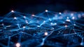 Abstract Network Connection Structure, Digital Data Nodes Royalty Free Stock Photo