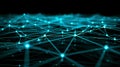 Abstract Network Connection Structure - Digital Data Nodes And Lines Background Royalty Free Stock Photo