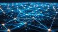 Abstract Network Connection Structure, Digital Data Nodes And Lines Royalty Free Stock Photo