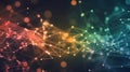 Abstract Network Connection Structure, Digital Data Visualization, Communication Technology Background Royalty Free Stock Photo