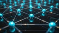Abstract Network Connection Structure With Glowing Nodes Royalty Free Stock Photo