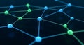 Abstract network connection structure with glowing nodes and connecting lines Royalty Free Stock Photo