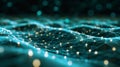 Abstract Network Connection Structure With Glowing Nodes On A Dark Background, Conceptual Data Visualization Royalty Free Stock Photo