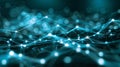Abstract Network Connection Structure With Glowing Nodes Royalty Free Stock Photo