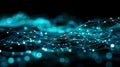 Abstract Network Connection Structure With Glowing Nodes And Lines Royalty Free Stock Photo