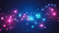 Abstract Network Connection Structure With Glowing Points Royalty Free Stock Photo