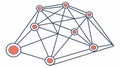 Abstract Network or Connection Structure Illustration, vector design Generative AI Royalty Free Stock Photo