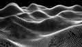 Abstract Network Connection Structure With Waves Of Dots And Weave Royalty Free Stock Photo