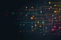 Abstract Network Connection Technology Background Image Showing Interconnected Nodes and Lines Royalty Free Stock Photo