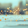 Abstract Network Connections Global Data Visualization Royalty Free Stock Photo
