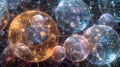 Abstract Network Connections with Glowing Spheres and Futuristic Plexus