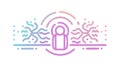 Abstract Network Connections and Interlinked Data, vector design Generative AI Royalty Free Stock Photo