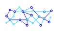 Abstract Network Connections, Technology Data Flow, vector design Generative AI Royalty Free Stock Photo
