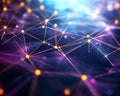 Abstract Network Connectivity with Complex Communication Systems and Data Visualization Concepts Royalty Free Stock Photo