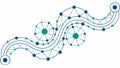 Abstract Network Connectivity Pattern Vector, Technology and Data, vector design Generative AI Royalty Free Stock Photo
