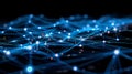 Abstract Network: Data Visualization, Connection Points, And Global Communications Technology Royalty Free Stock Photo