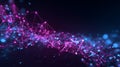 Abstract network design with interconnected lines and glowing nodes in pink and blue, connectivity Royalty Free Stock Photo