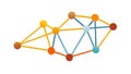 Abstract Network Diagram: Dynamic Nodes & Connections, vector design Generative AI Royalty Free Stock Photo