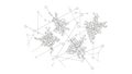 Abstract Network Diagram Featuring Interconnected Nodes and Clusters Royalty Free Stock Photo