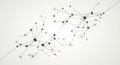 Abstract network diagram with interconnected nodes and lines on a white background Royalty Free Stock Photo