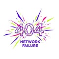 Abstract 404 Network Failure Glitch Art Illustration Royalty Free Stock Photo
