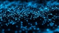 Abstract Network of Glowing Blue Dots and Lines Connecting in a Digital Web 20251218 Royalty Free Stock Photo