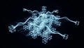 Abstract Network of Glowing Cubes and Data Streams Keywords: technology, abstract, network, data Royalty Free Stock Photo