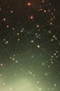 Abstract Network of Glowing Dots and Lines Royalty Free Stock Photo