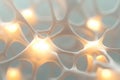 Abstract Network with Glowing Nodes in Organic Pattern Royalty Free Stock Photo