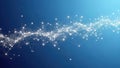 Abstract network of glowing white dots and lines on a blue gradient background image photo Royalty Free Stock Photo