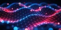 Abstract Network Grid With Glowing Red and Blue Lights image photo Royalty Free Stock Photo