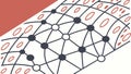 Abstract Network Grid with Interconnected Dots, vector design Generative AI Royalty Free Stock Photo