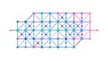 Abstract Network Grid Nodes Connected Data Visualization Vector, vector design Generative AI Royalty Free Stock Photo