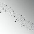 Abstract network of interconnected dots and lines representing data or connections isolated on white background Royalty Free Stock Photo
