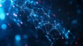 Abstract Network of Interconnected Lines and Dots Royalty Free Stock Photo