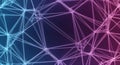 Abstract network of interconnected lines with a gradient color scheme Royalty Free Stock Photo