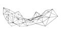 Abstract Network Lines, Connection and Data Structure, vector design Generative AI Royalty Free Stock Photo