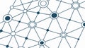 Abstract Network Lines Dots Connection Pattern, vector design Generative AI Royalty Free Stock Photo