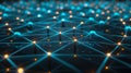 Abstract Network Mesh Of Glowing Dots And Lines - Data Connection Royalty Free Stock Photo