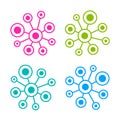 Abstract network model vector icon Royalty Free Stock Photo