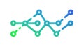 Abstract Network or Molecule Data Path Icon, vector design Generative AI Royalty Free Stock Photo