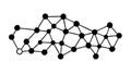 Abstract Network or Molecule Structure with Nodes and Lines, vector design Generative AI Royalty Free Stock Photo