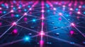 Abstract Network Node Grid: Data Connection, Digital Communication Royalty Free Stock Photo
