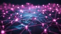 Abstract Network Nodes Connection Background, Digital Grid, Technology Concept Royalty Free Stock Photo