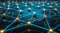 Abstract Network Nodes And Connection Lines, Internet Structure Royalty Free Stock Photo