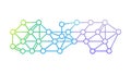 Abstract Network Nodes and Connections in Flat Style, vector design Generative AI Royalty Free Stock Photo
