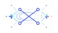 Abstract Network Nodes Connectivity Outline Icon, vector design Generative AI Royalty Free Stock Photo