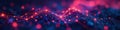 Abstract network nodes glowing, showcasing website metrics, success, programming, algorithm