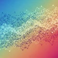 Abstract network pattern featuring interconnected nodes and lines, Royalty Free Stock Photo